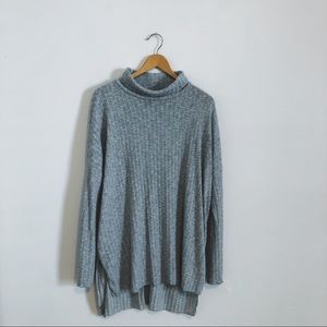 gray turtle neck sweater